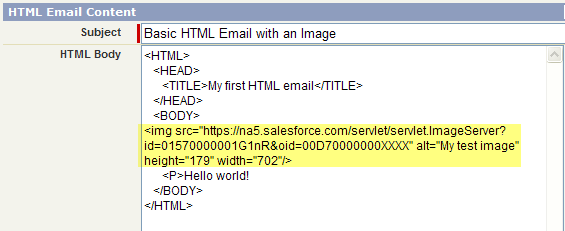 Adding Image Tag to HTML Email_XXXX Adding Image Tag to HTML Email