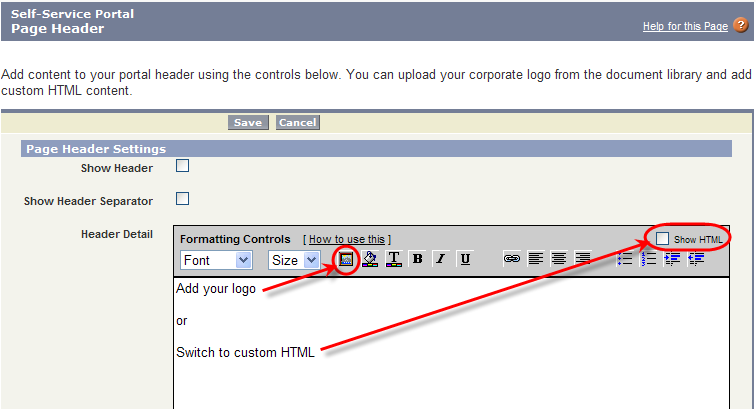 Edit Page Header Edit Page Header