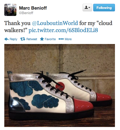 Marc Benioff's Custom Cloud Walker Shoes Dreamforce 13