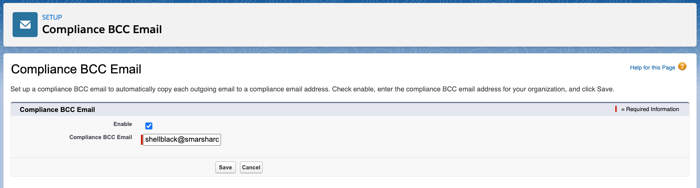 Compliance BCC Email