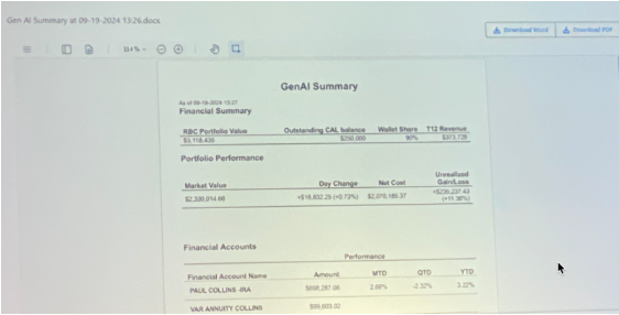  The AI-generated details within each Household Summary can be easily exported as a Word doc or PDF suitable for printing.